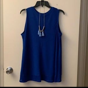 Apt. 9 Sleeveless Royal Blue Top Size L